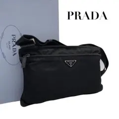 PRADAプラダ アクセサリーポーチ Y2K 三角ロゴ ナイロン 黒 ショルダー