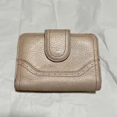 【がま口】 コムサデモードサックス 二つ折り財布 レザー 本革 大人可愛いのサムネイル