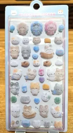 フロッキー素材♡ぷっくりシール　猫