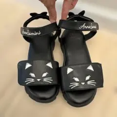 ANNA SUI mini サンダル 18cm シルバー ネコ - メルカリ