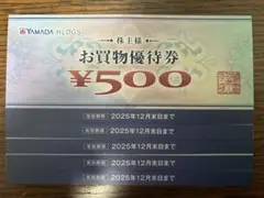 ヤマダホールディングス 株主優待券 2500円分