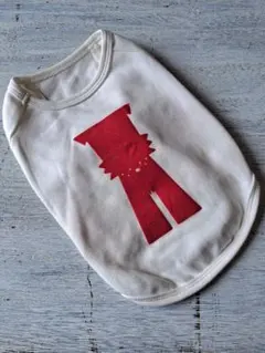 mmsu-ha 犬服 ホワイト/レッド サイズＳ