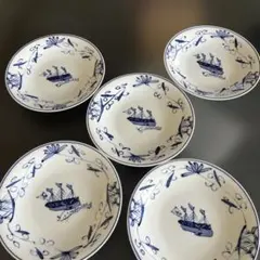 小皿 5枚セット 無庵 綿貫宏介絵皿 藍色 模様入り - メルカリ