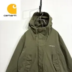 超人気❗️カーハート　ワンポイントロゴモッズコート　S 90s刺繍古着希少レア長袖