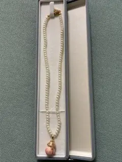 最終値下げ淡水真珠と本珊瑚ペンダントのネックレス