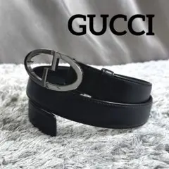 GUCCI グッチ レディース ベルト レザー ブラック GGロゴバックルのサムネイル