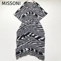MISSONI イタリア製 総柄ニットワンピース ノースリーブ 38 - メルカリ