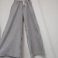 ストライプ柄 カジュアルパンツ ウエストゴム
