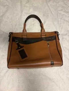 メンズ　ブリーフケース　サマンサキングズ　レザー　キャメル