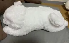 白い犬型ぬいぐるみ
