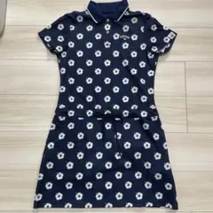Callaway 花柄ポロワンピース ネイビー ゴルフウェア