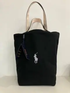 ポロ ラルフローレン トートバッグ ブラック メンズ レディース キャンバス