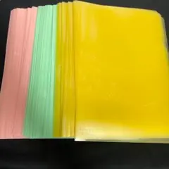 LIHIT LAB. A4 カラークリアファイル 3色セット ピンク 60枚以上のサムネイル