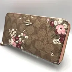 COACH（コーチ）シグネチャー フローラルプリント 長財布 ラウンドファスナー