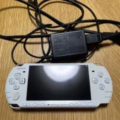 SONY PSP ホワイト3000 本体 充電器付き バッテリー無メモリーカード