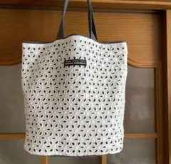 新品未使用♡ 花刺繍レース 楕円底トートバック　ハンドメイド＊