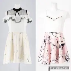 dazzy キャバドレス ミニドレス Aライン ビジュー まとめ売り 2点