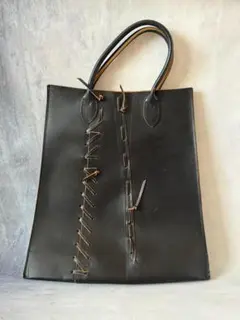 希少！COMME des GARÇONS レースアップ レザートートバッグ 本革のサムネイル