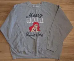 Disney アリエル Messy Hair Don't Care スウェット