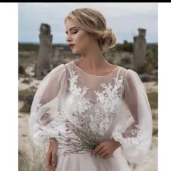 ドレス M ロング 白 ウェディングフォト 前撮り ホワイト