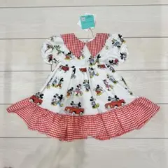 バースデイ moimoi ワンピース ディズニー ミッキーミニー　ギンガム 90