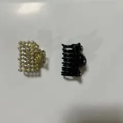 ヘアクリップ 2点セット パール＆ラインストーン 新品自宅保管