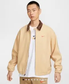 Nike ベージュ コーデュロイ襟 ジャケット