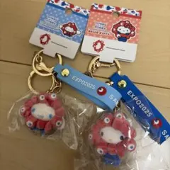 ミャクミャクなりきり立体マスコット　フロッキーキーホルダー　シナモン　キティ