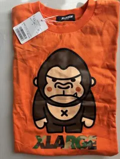 XLARGEKIDS オレンジ 長袖Tシャツ ゴリラ