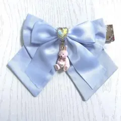 Amavel Fluffy Jewels Bunny リボンブローチ サックスのサムネイル