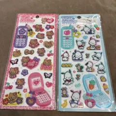 平成はっぴーフォン2枚　ハローキティ ポチャッコ