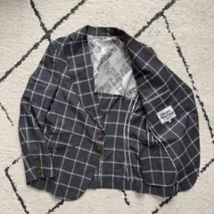 Vivienne Westwood テーラードジャケット グレー　チェック　変形のサムネイル