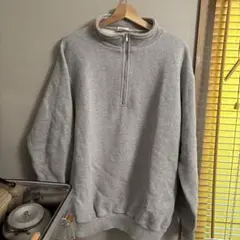 FREAK'S STORE グレー ハーフジップ トレーナー