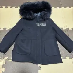 ZARA GIRLS ネイビーファー付きキッズコート