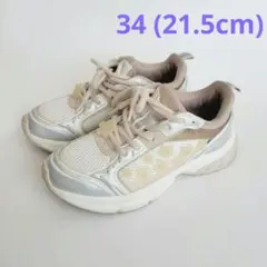 ZARA ザラ　フラワースニーカー ベージュ　34（21.5cm）のサムネイル