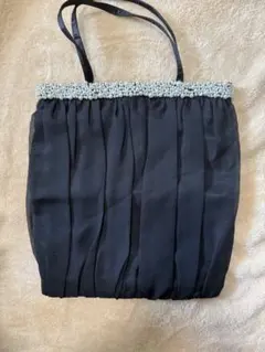 結婚式/パーティ/黒 シフォン プリーツバッグ