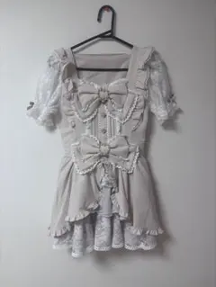 LIZ LISAフロントカシュクールBIGリボンセットアップ ピンク