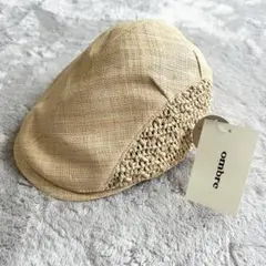 [태그가 달린 신상품] 옴브레 라피아 헌팅 모자 (태그 포함) 58cm