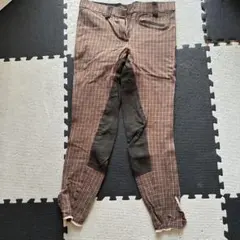 茶色と黒のチェック柄キュロット