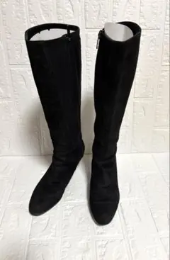 ２４H限定値下げ☺︎REGAL ブラック　スェード　ロングブーツ22.5cm