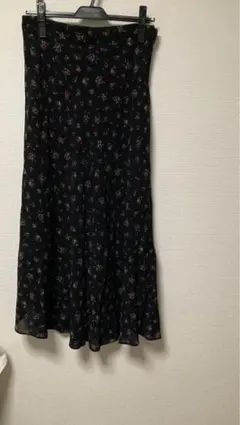 JOURNAL STANDARD フレアスカート /黒 フラワープリント