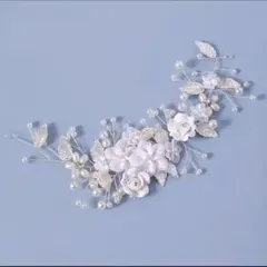 ホワイトフラワーヘッドドレス