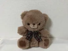 テディベア ぬいぐるみ チェック柄リボンのサムネイル