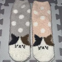 【新品】しまむら もこもこソックス ネコ 23-25㎝ 2足セット