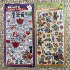 ボンボンドロップシール　ズートピア　ベイマックス