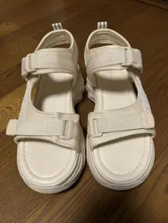厚底スポーツサンダル ホワイト レディース カジュアル 24.5cm相当