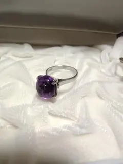カボションアメジストのシルバーリング