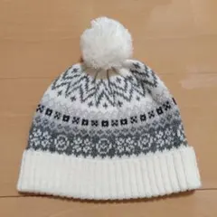 COMME CA ISM ニット帽 ポンポン付き