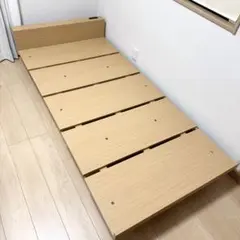 【送料無料✨】北欧ローベッドフレーム シングル コンセント付 簡単組立