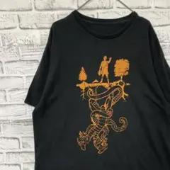 USA製90sヴィンテージTシャツ！シングルステッチブラック古着XL0625のサムネイル